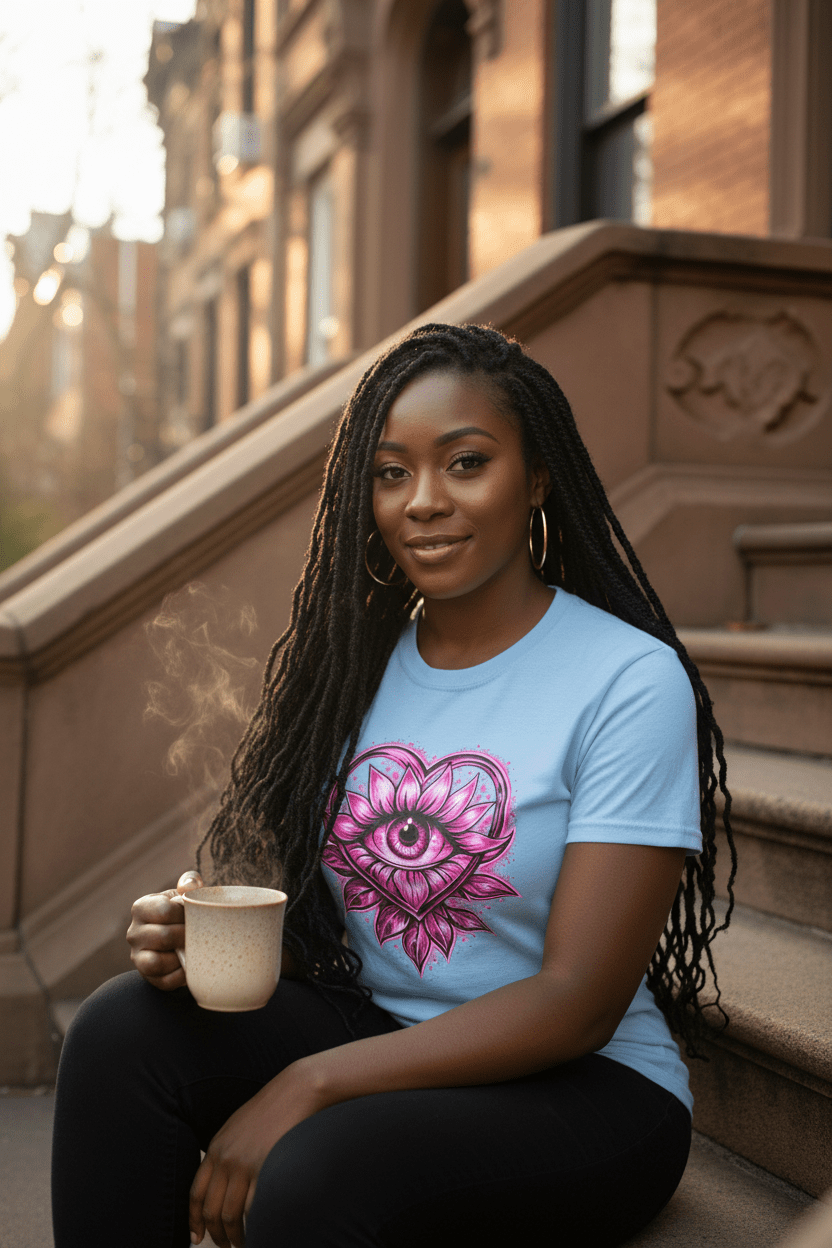 Mystic Heart Eye Tee — Garden Morning