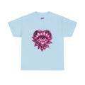 Mystic Heart Eye T‑Shirt — Pink Third Eye Lotus Graphic Tee Printify