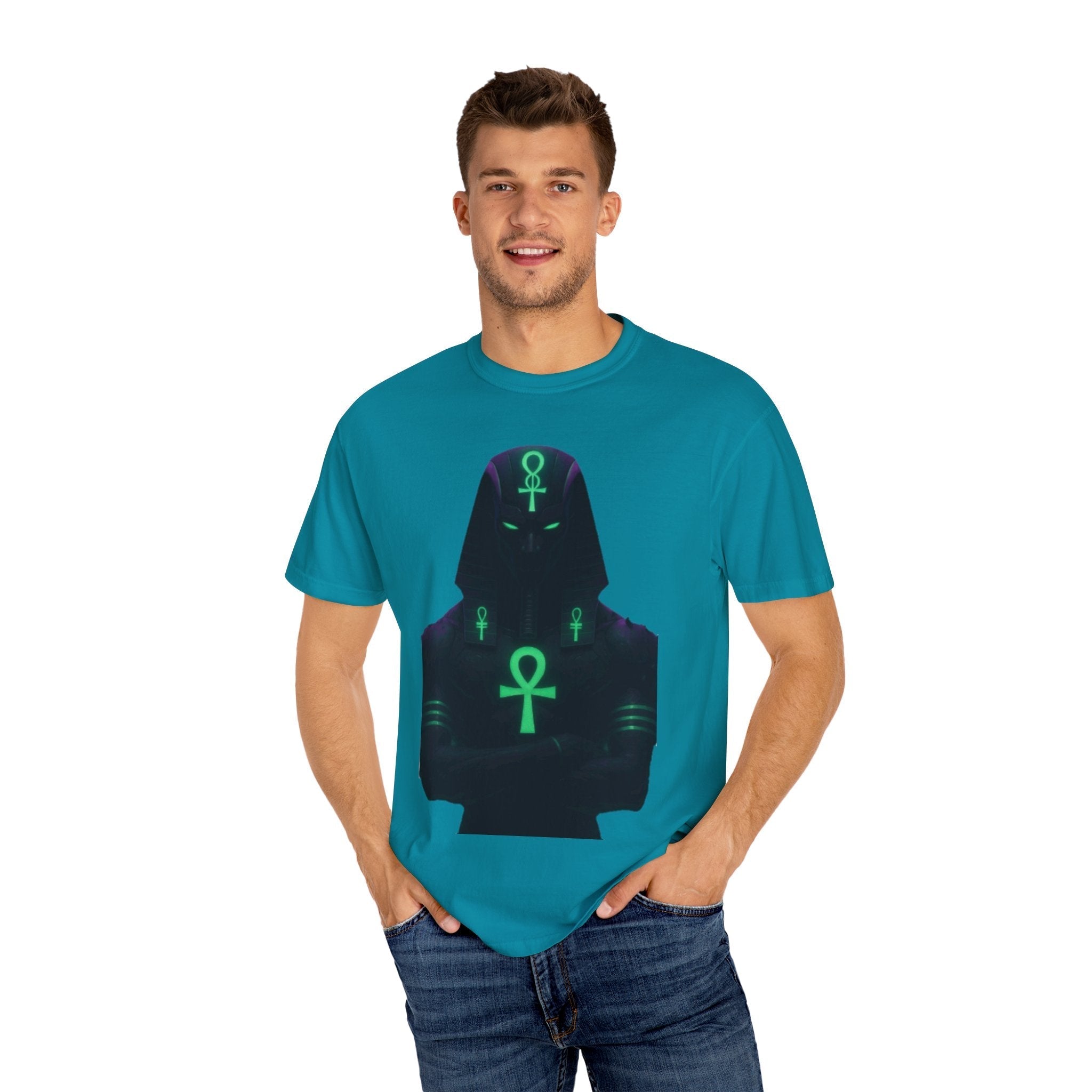 Mystical Ankh Graphic T-Shirt, Unisex Tee, Spiritual Gift, Unique Fashion, Festival Wear, Everyday Comfort Printify