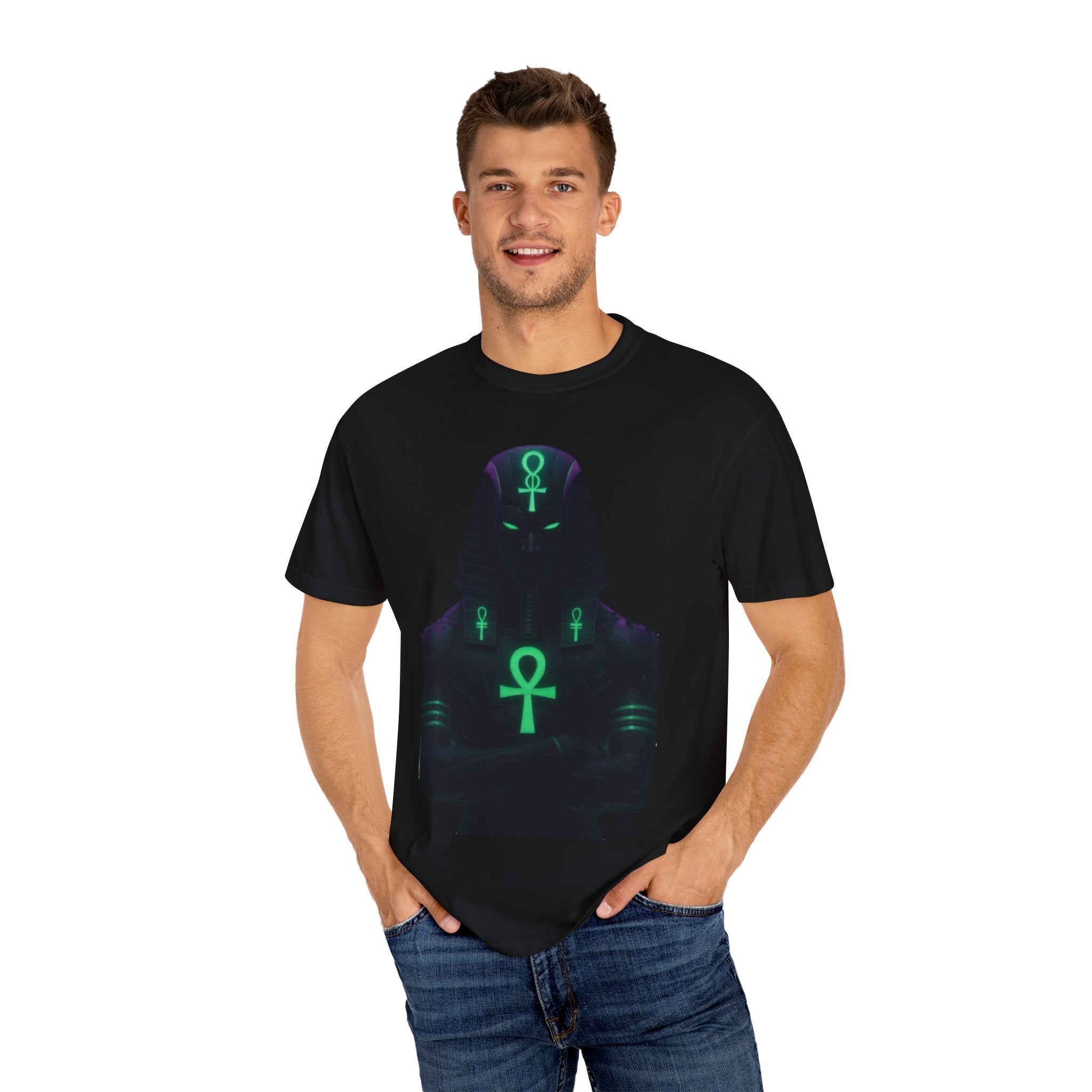 Mystical Ankh Graphic T-Shirt, Unisex Tee, Spiritual Gift, Unique Fashion, Festival Wear, Everyday Comfort Printify