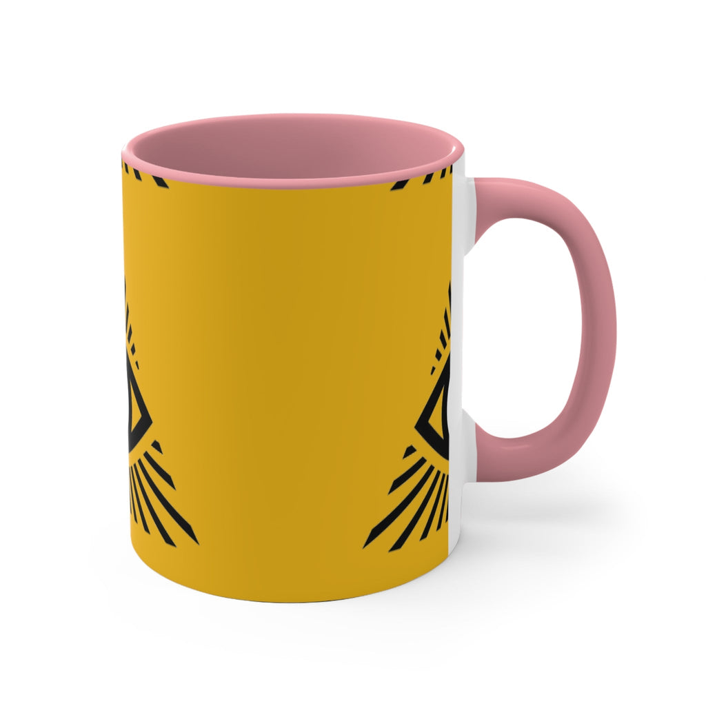 Mystical all seeing eye accent mug with colorful interior Printify