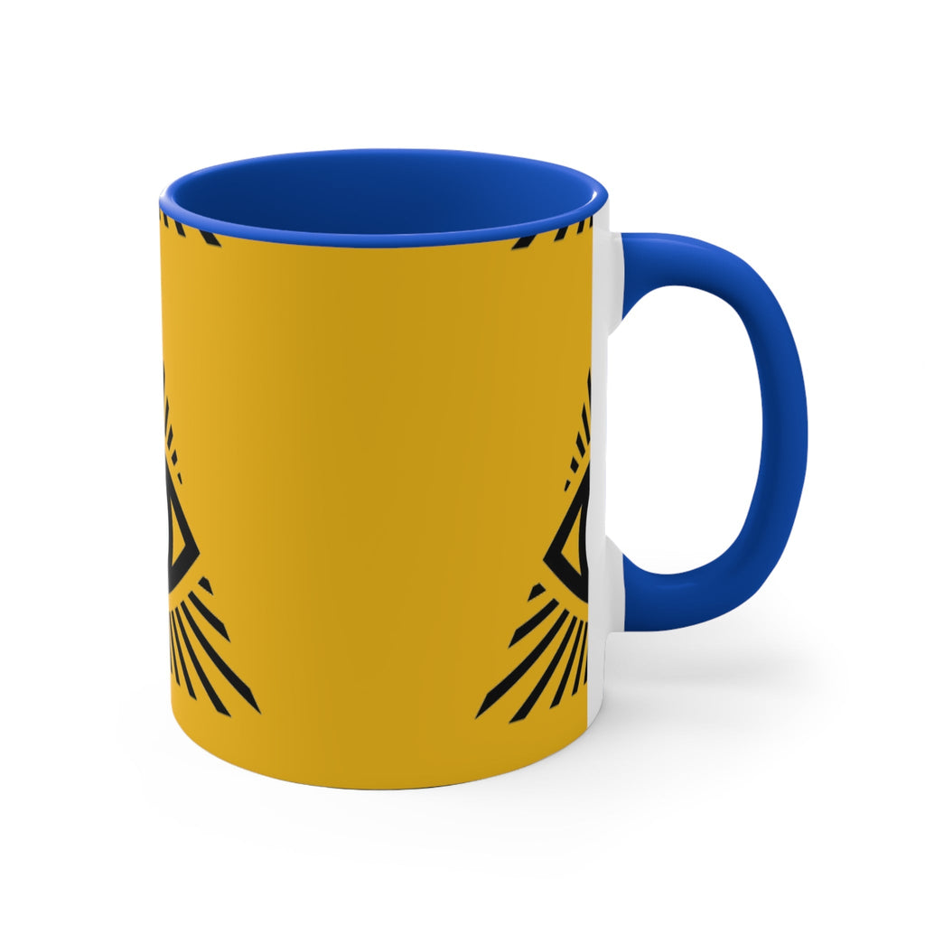 Mystical all seeing eye accent mug with colorful interior Printify