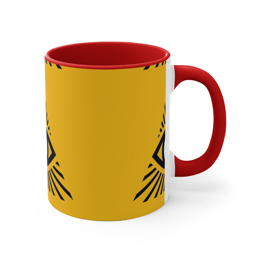Mystical all seeing eye accent mug with colorful interior Printify