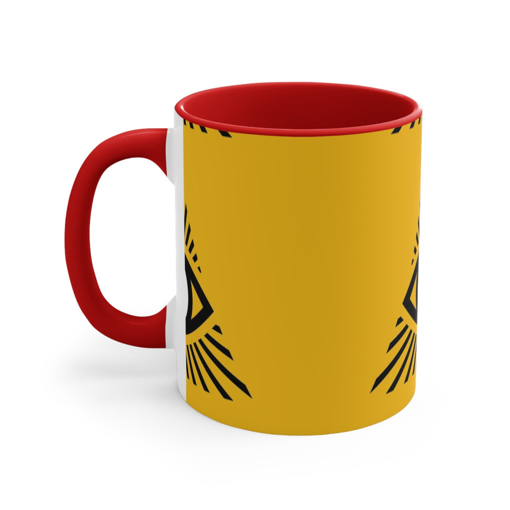 Mystical all seeing eye accent mug with colorful interior Printify