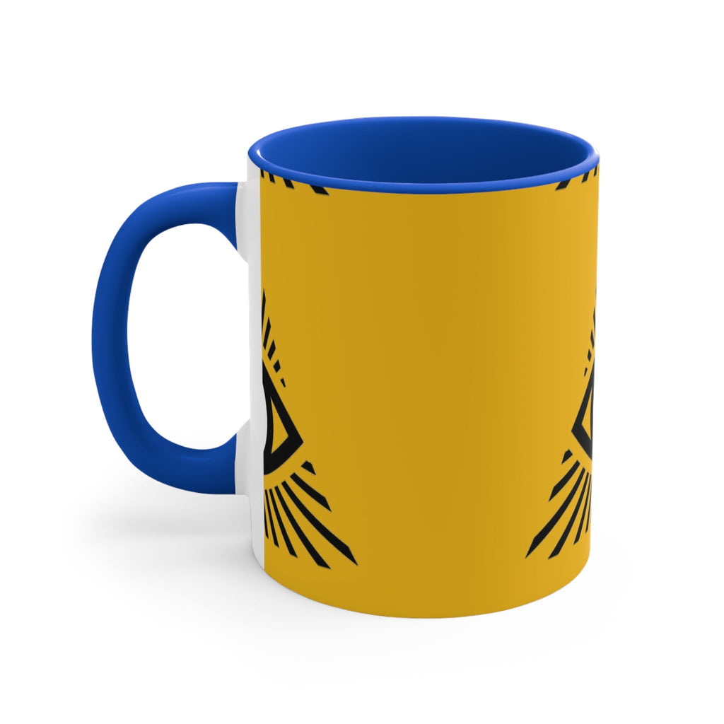 Mystical all seeing eye accent mug with colorful interior Printify