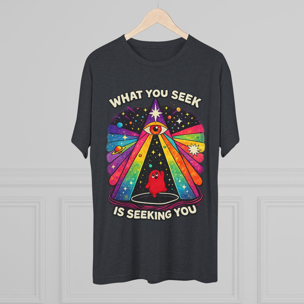 Mystical Rainbow Eye Tee — "What You Seek Is Seeking You" Graphic T-Shirt Printify