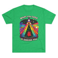 Mystical Rainbow Eye Tee — "What You Seek Is Seeking You" Graphic T-Shirt Printify