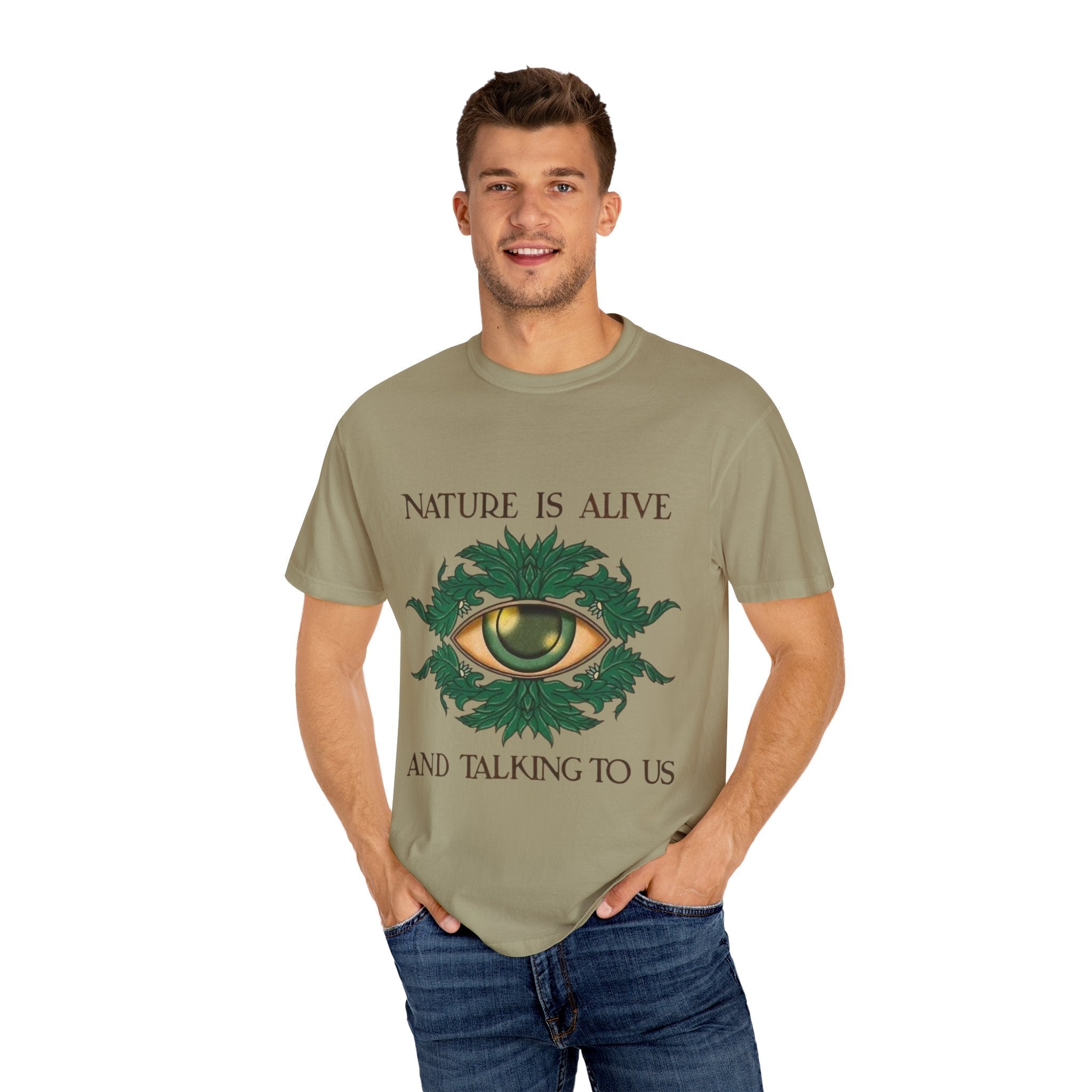 Nature Is Alive Graphic Tee – Eye of Nature Unisex T-Shirt Printify