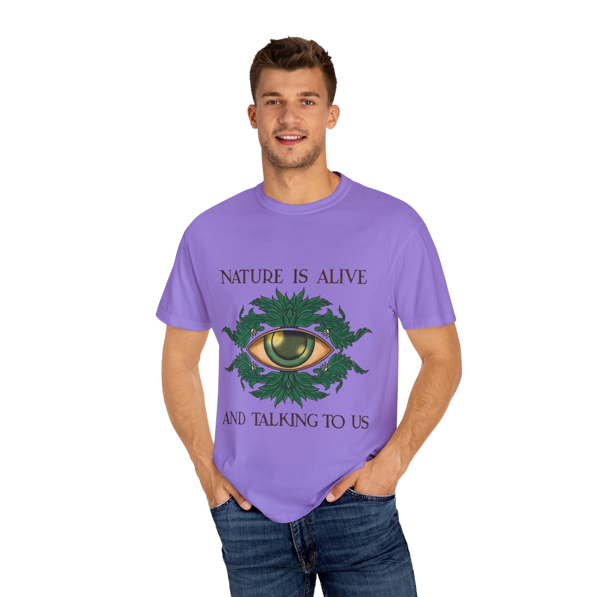 Nature Is Alive Graphic Tee – Eye of Nature Unisex T-Shirt Printify