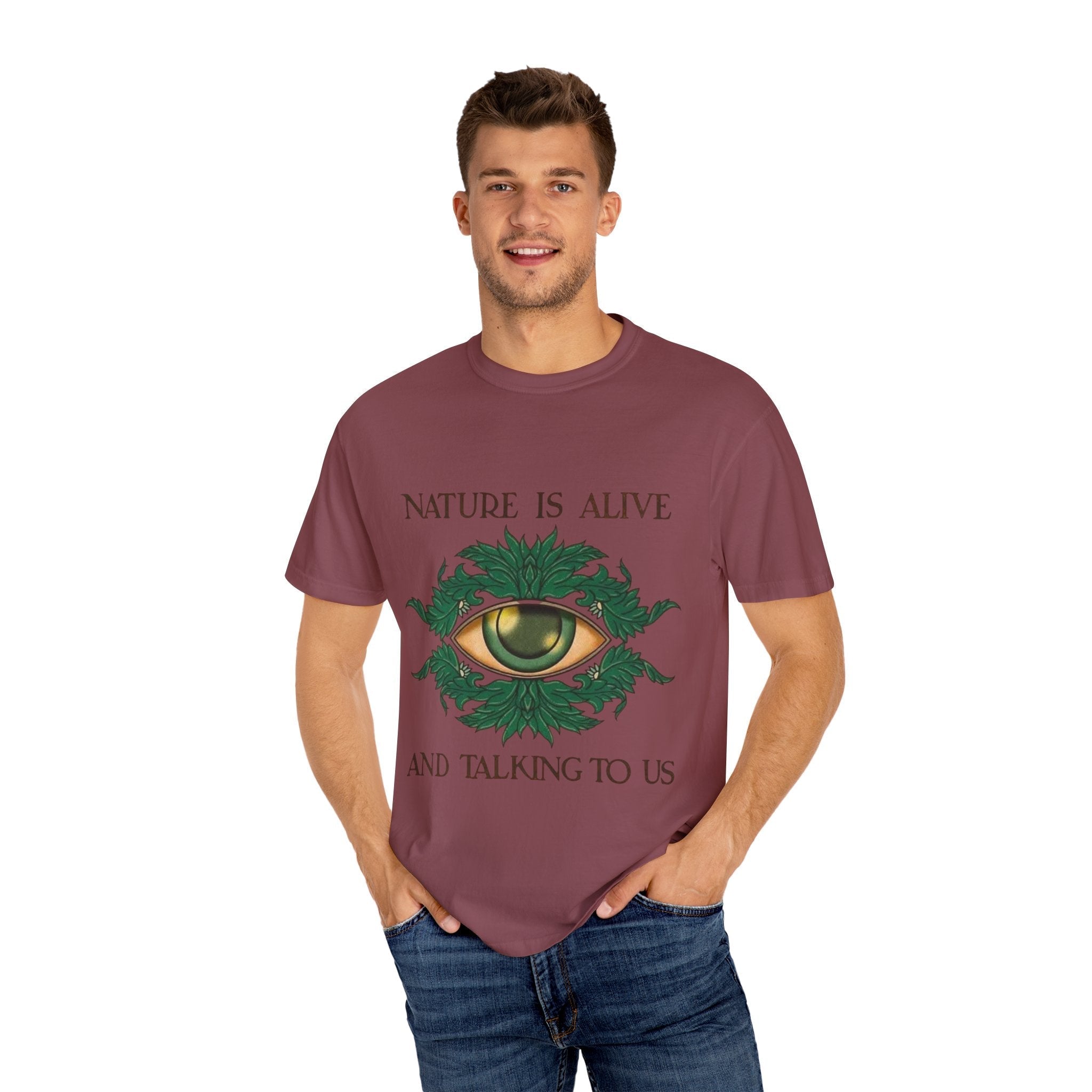 Nature Is Alive Graphic Tee – Eye of Nature Unisex T-Shirt Printify