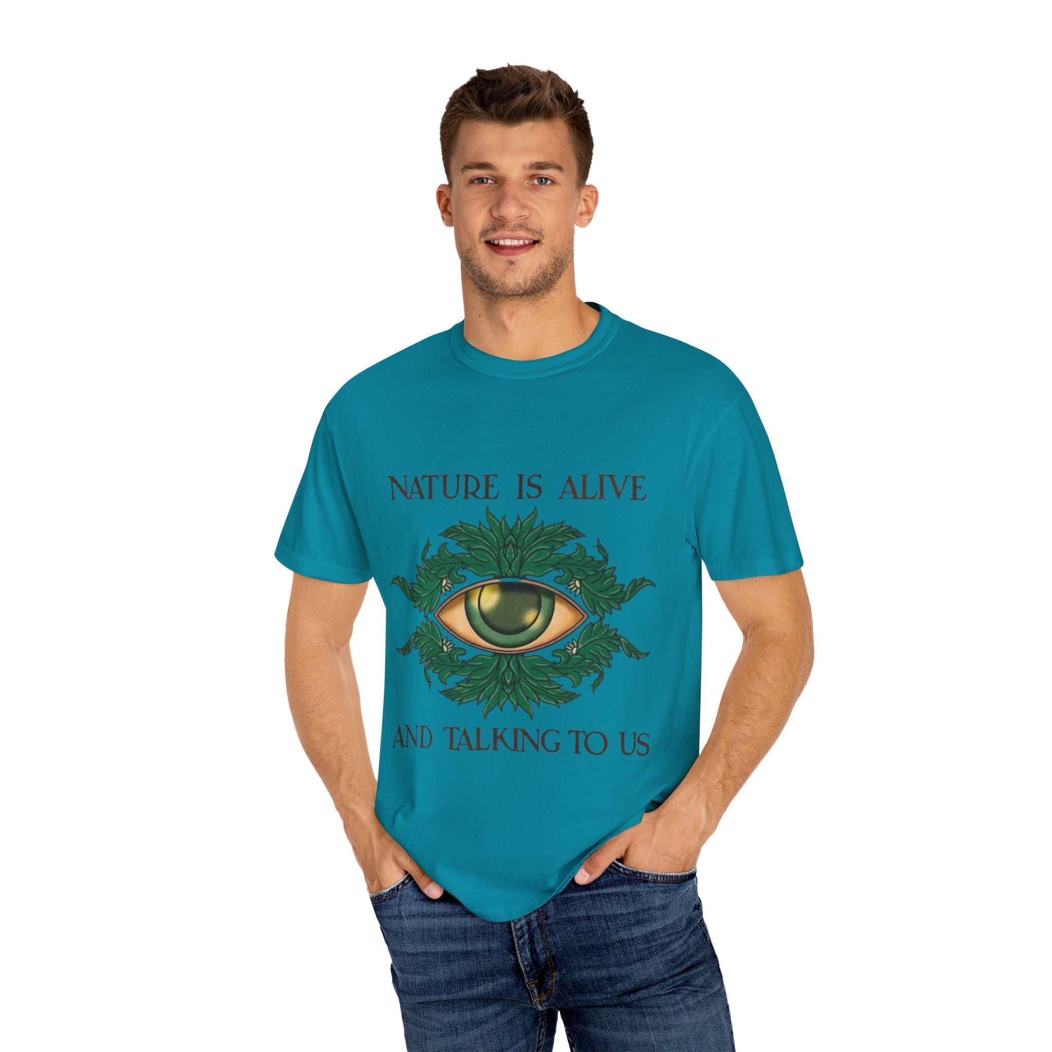 Nature Is Alive Graphic Tee – Eye of Nature Unisex T-Shirt Printify