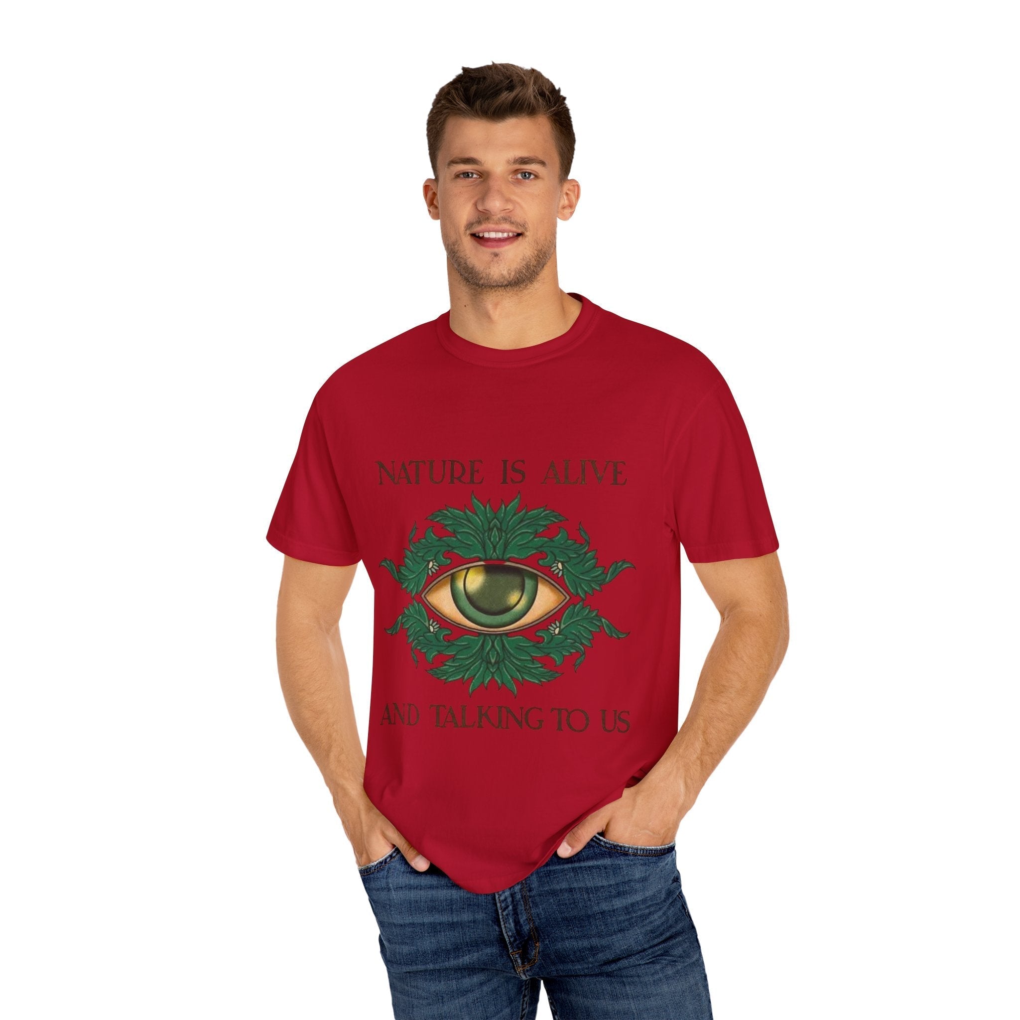 Nature Is Alive Graphic Tee – Eye of Nature Unisex T-Shirt Printify