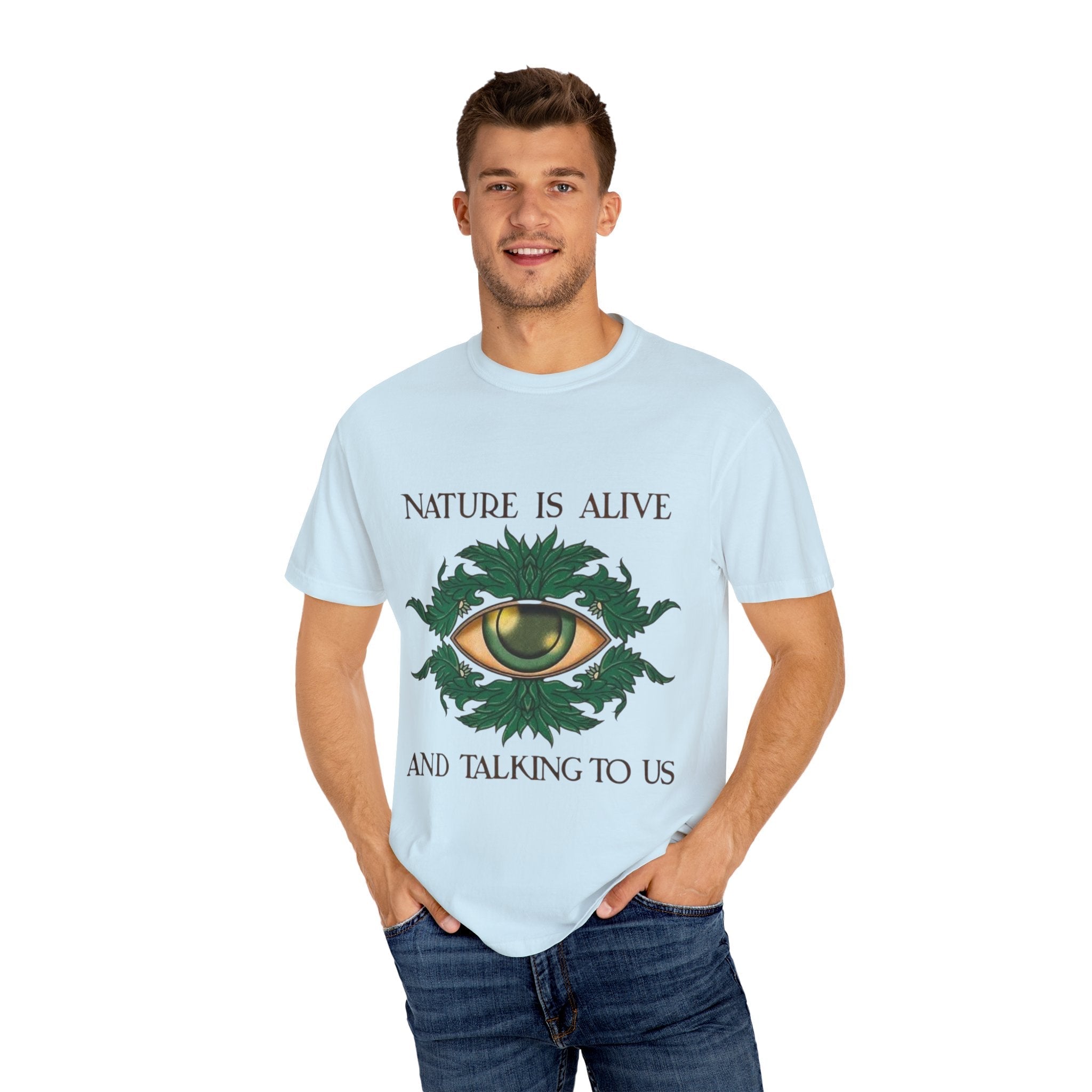 Nature Is Alive Graphic Tee – Eye of Nature Unisex T-Shirt Printify