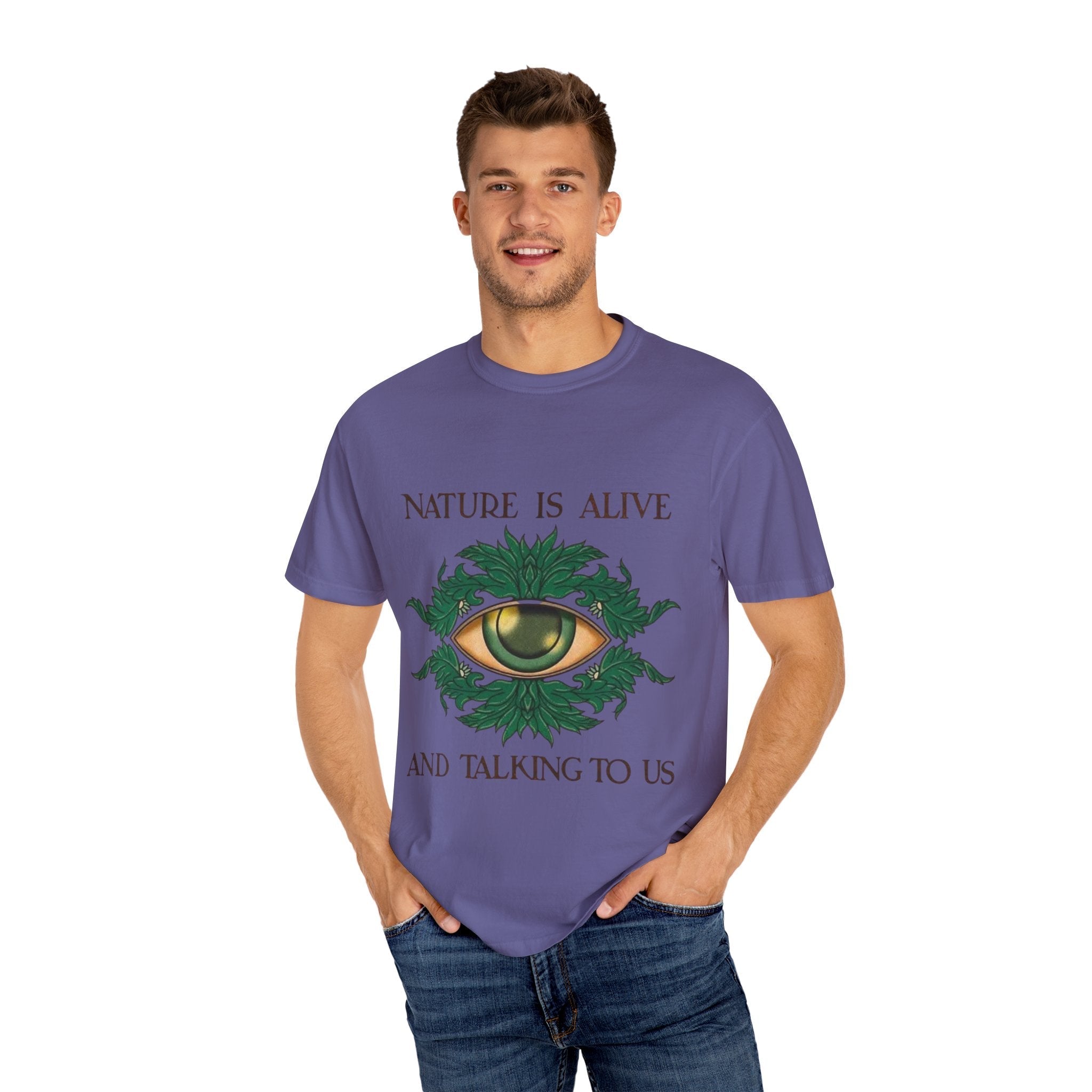 Nature Is Alive Graphic Tee – Eye of Nature Unisex T-Shirt Printify