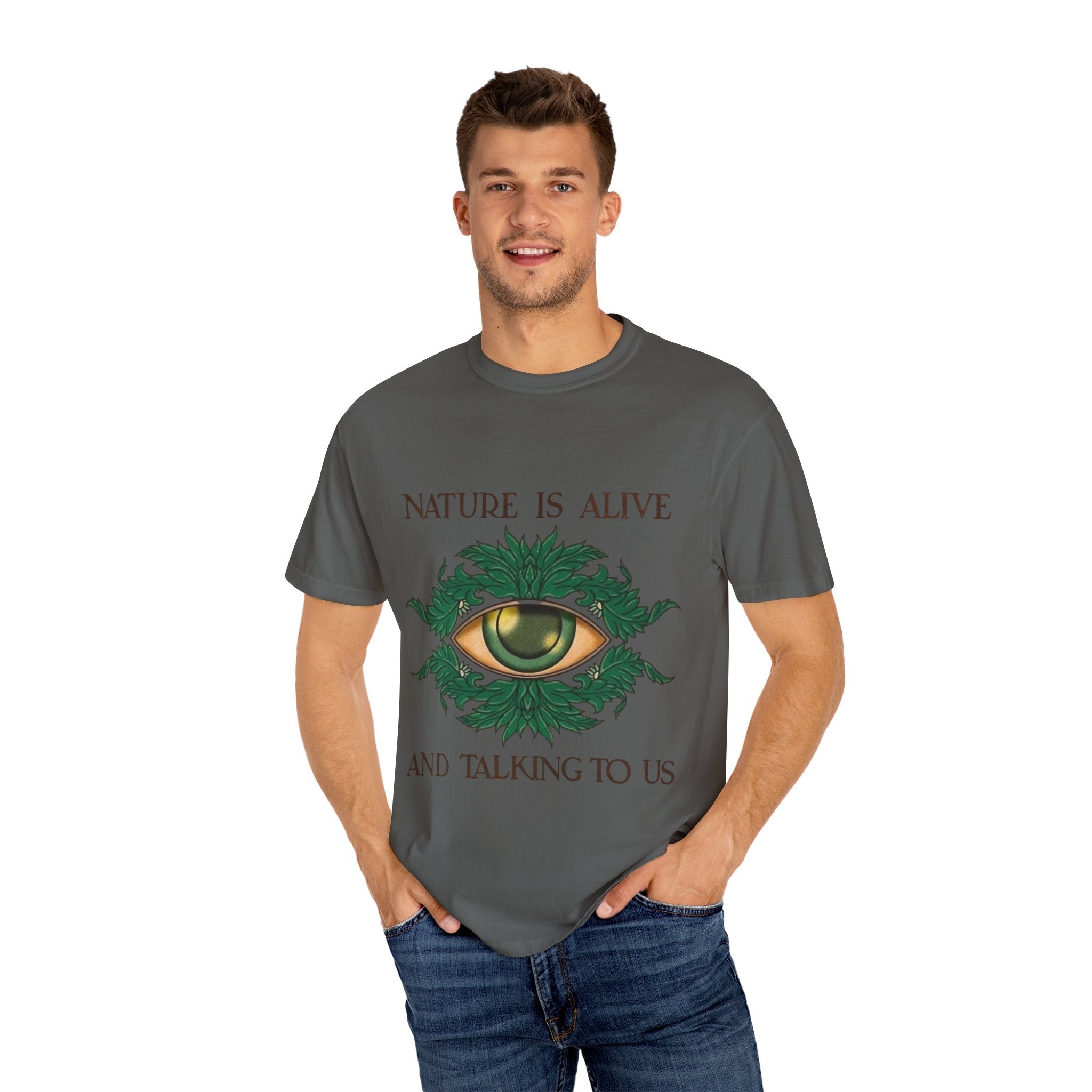 Nature Is Alive Graphic Tee – Eye of Nature Unisex T-Shirt Printify