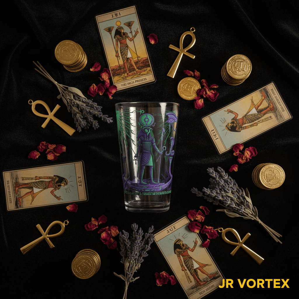 Egyptian God Glass – Flat Lay
