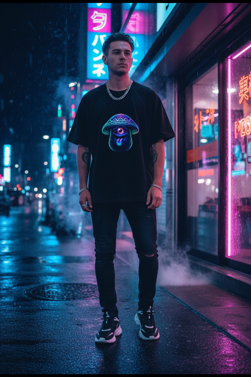 Neon City Street