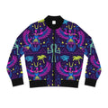 Neon Egyptian Motif Bomber Jacket — Women's All-Over Print Printify