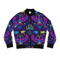 Neon Egyptian Motif Bomber Jacket — Women's All-Over Print Printify