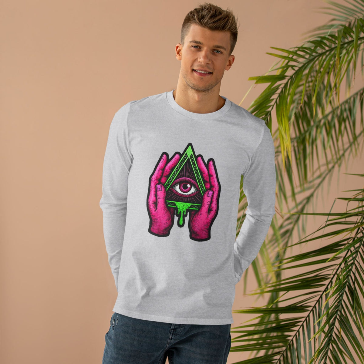Neon Mystic Eye Long Sleeve Printify