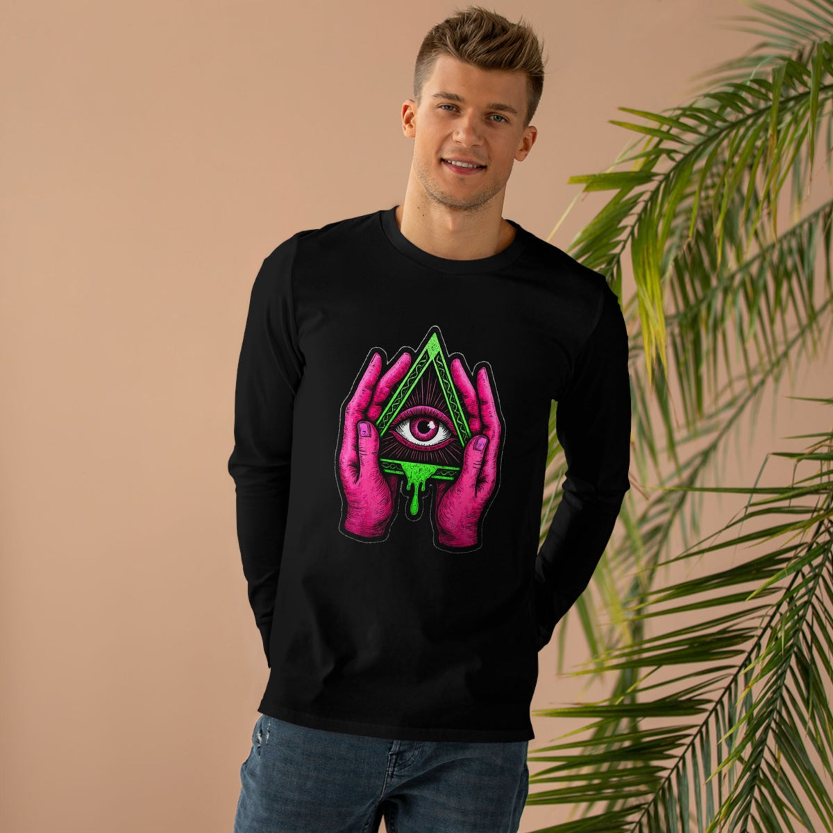 Neon Mystic Eye Long Sleeve Printify