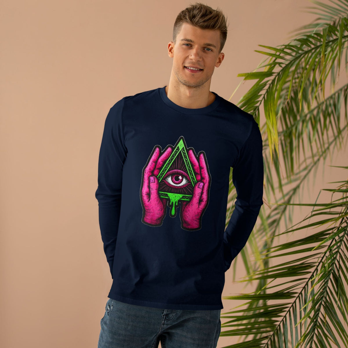 Neon Mystic Eye Long Sleeve Printify