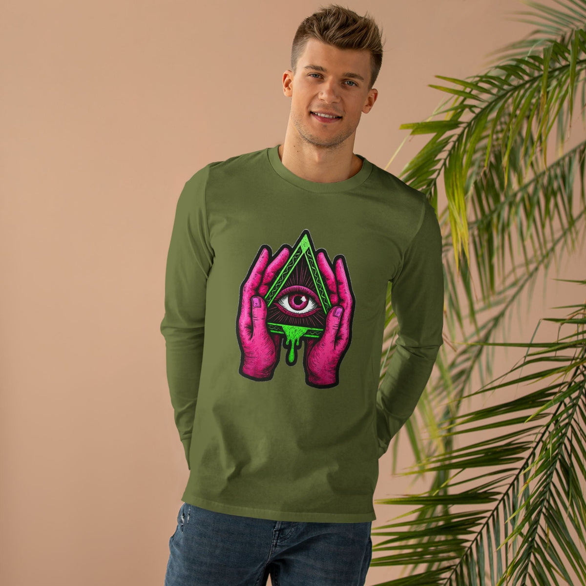 Neon Mystic Eye Long Sleeve Printify