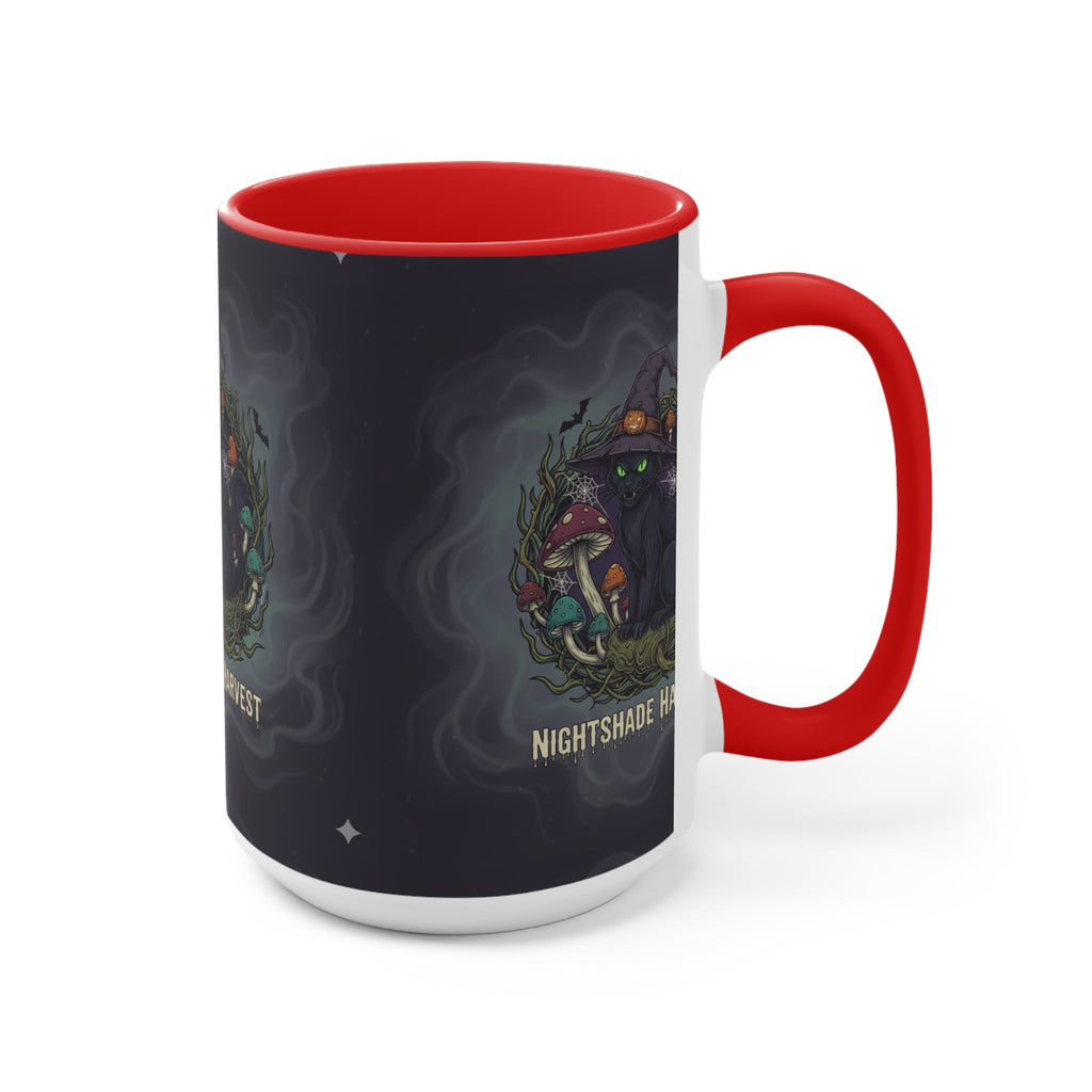 Nightshade Harvest Cat Mug — Witchy Halloween Coffee Cup