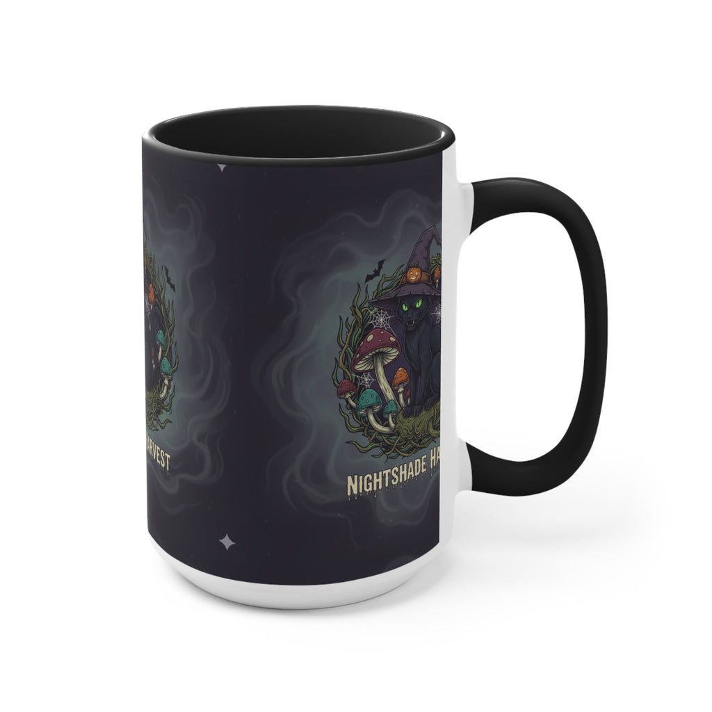 Nightshade Harvest Cat Mug — Witchy Halloween Coffee Cup