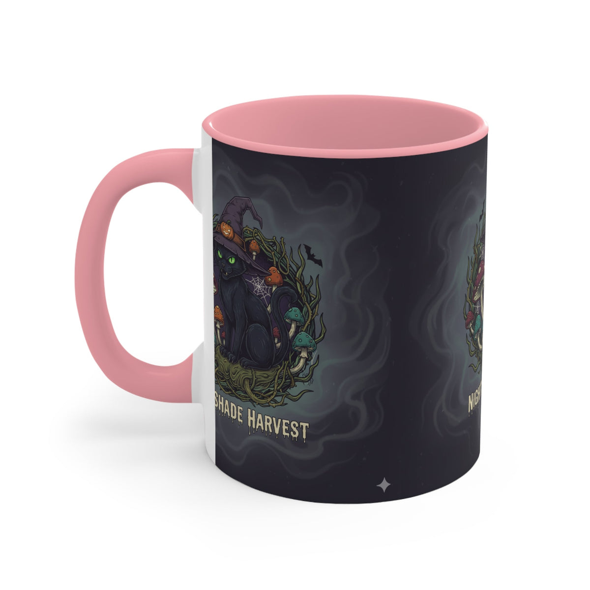 Nightshade Harvest Cat Mug — Witchy Halloween Coffee Cup