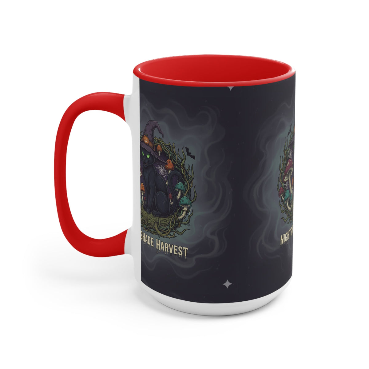 Nightshade Harvest Cat Mug — Witchy Halloween Coffee Cup
