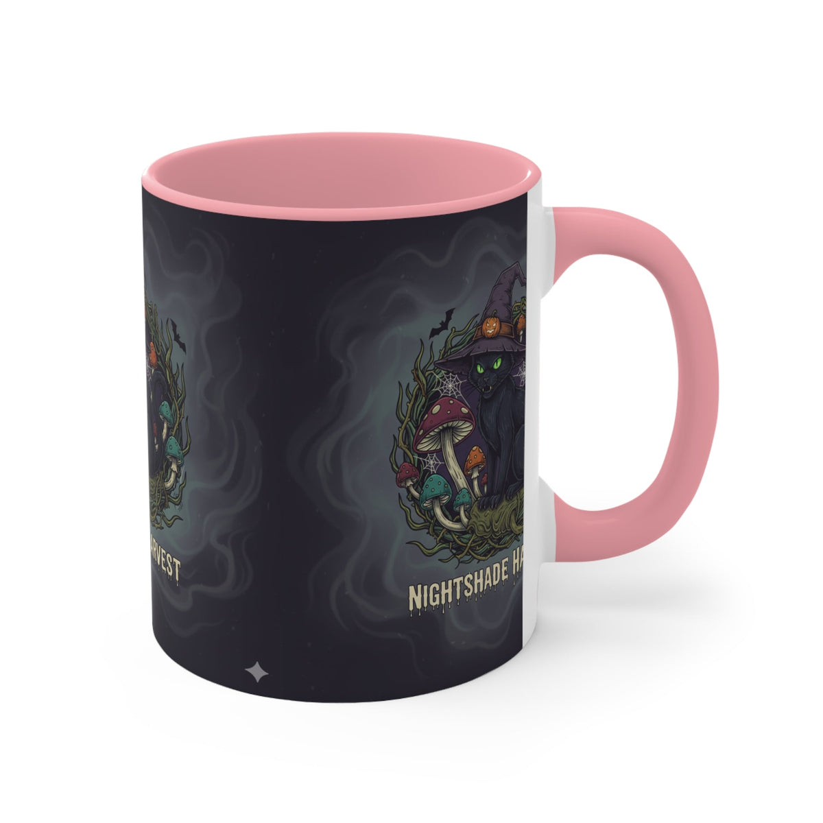 Nightshade Harvest Cat Mug — Witchy Halloween Coffee Cup