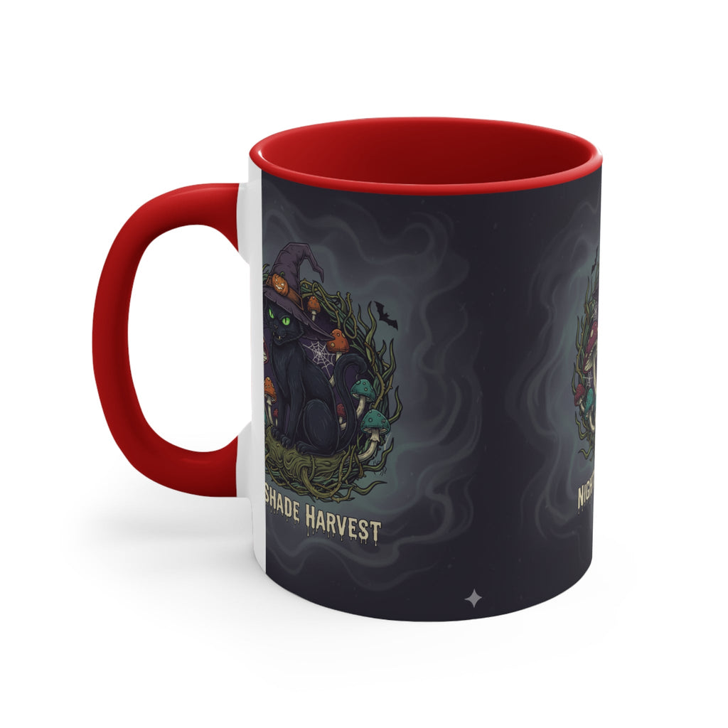 Nightshade Harvest Cat Mug — Witchy Halloween Coffee Cup