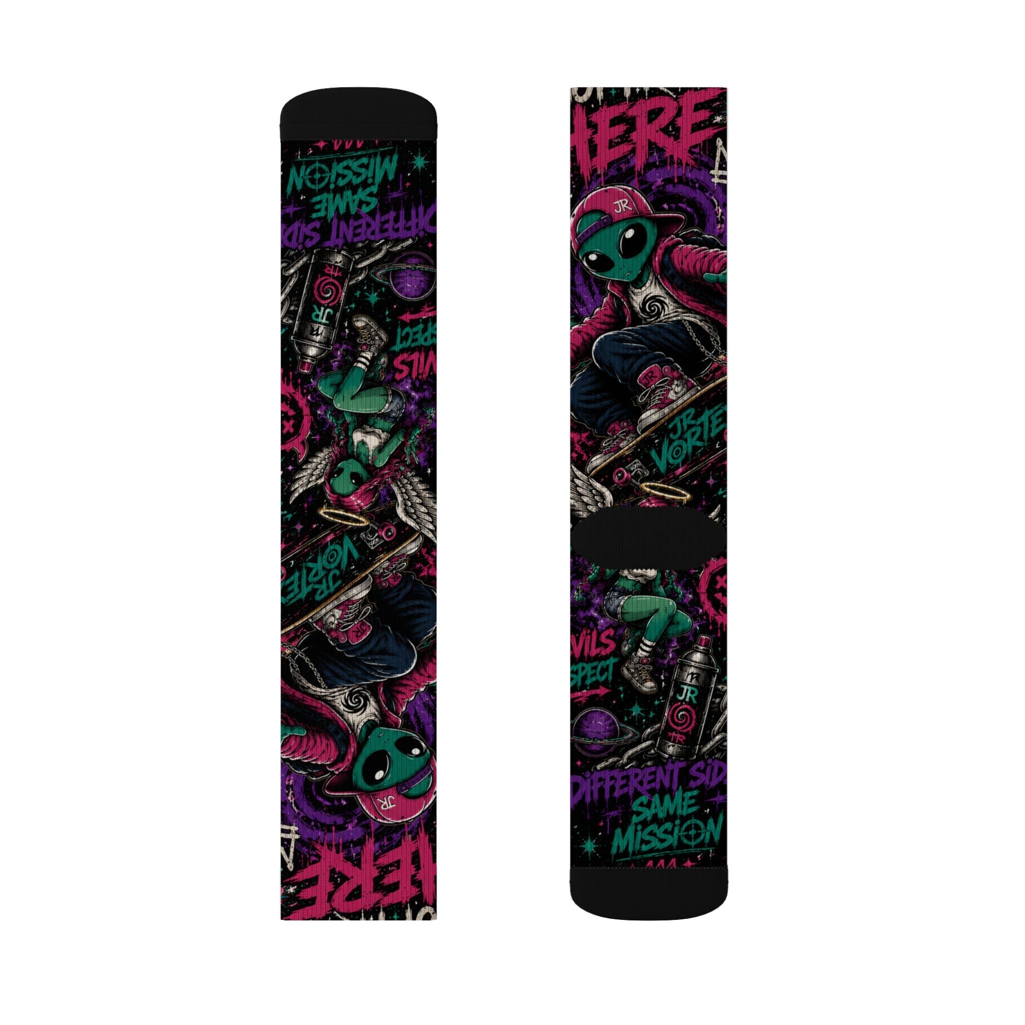 Not From Here — Graffiti Alien Socks