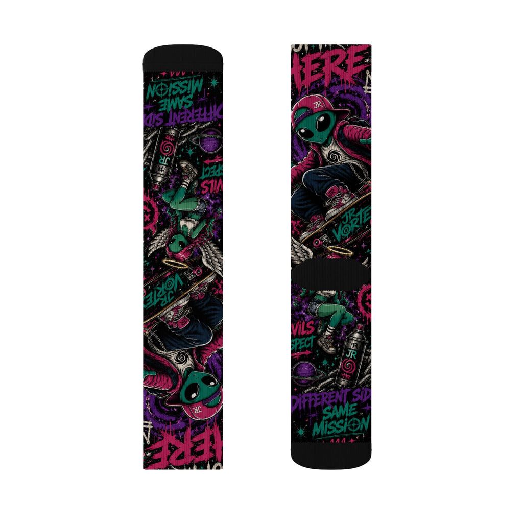 Not From Here — Graffiti Alien Socks
