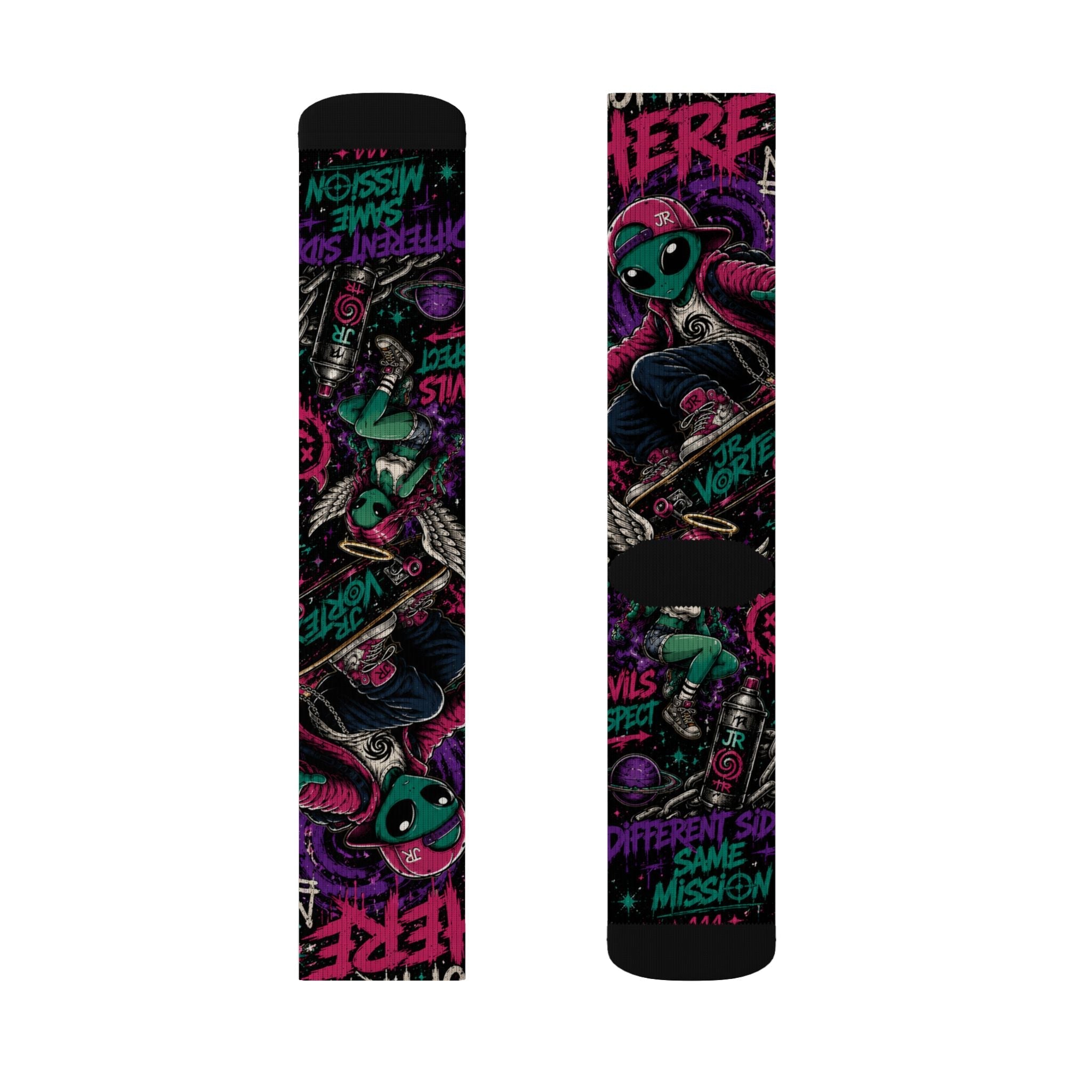 Not From Here — Graffiti Alien Socks
