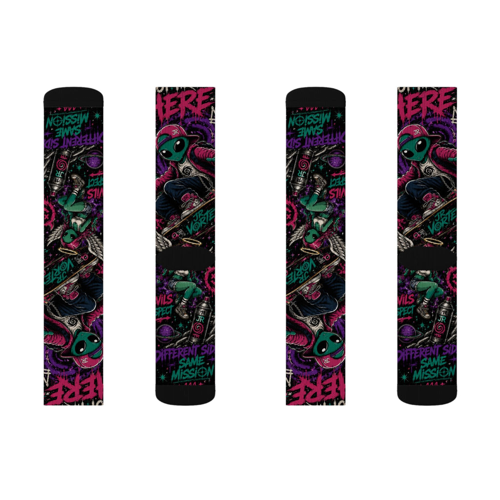 Not From Here — Graffiti Alien Socks