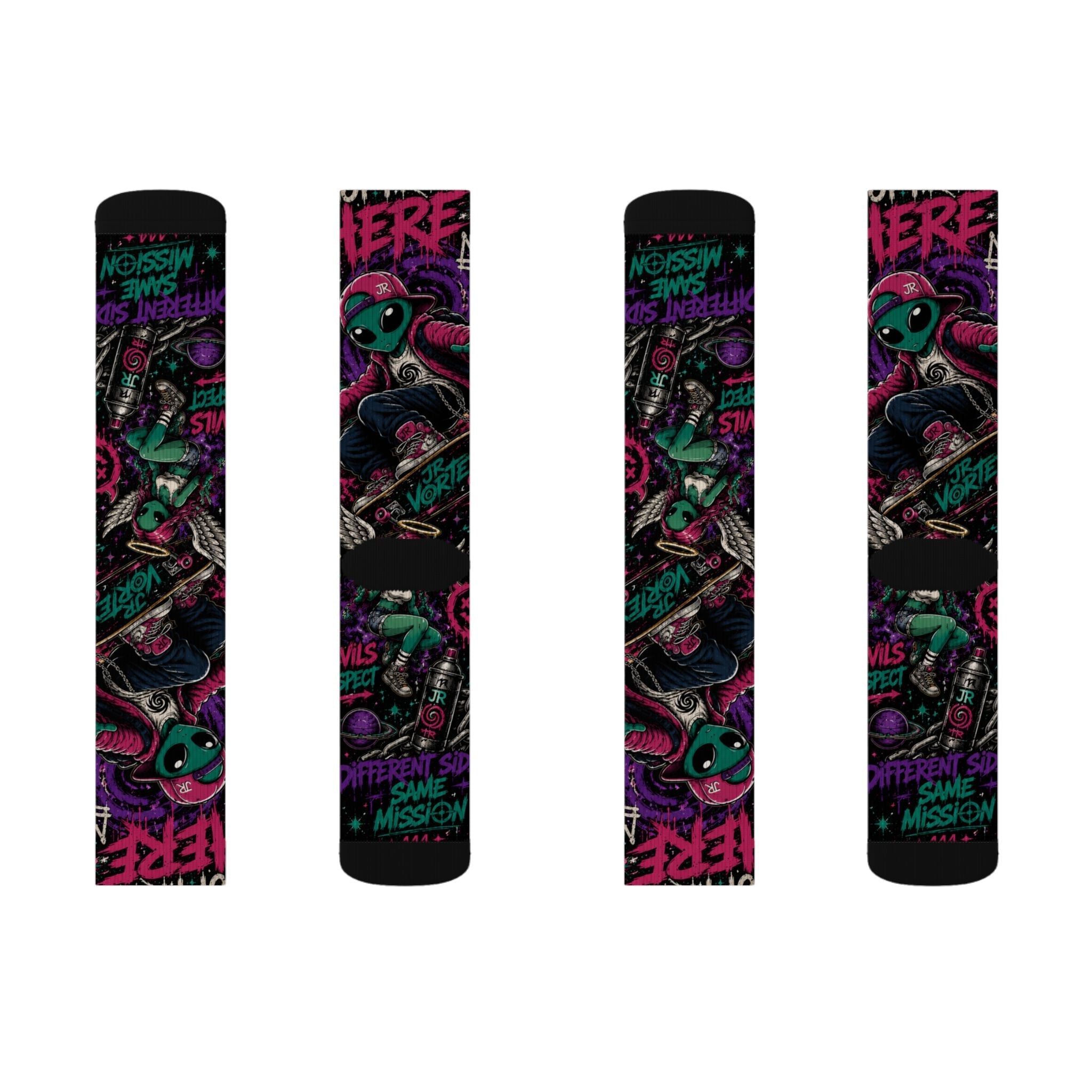 Not From Here — Graffiti Alien Socks