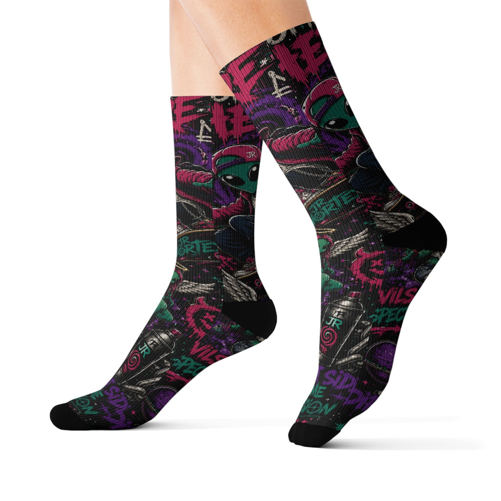 Not From Here — Graffiti Alien Socks