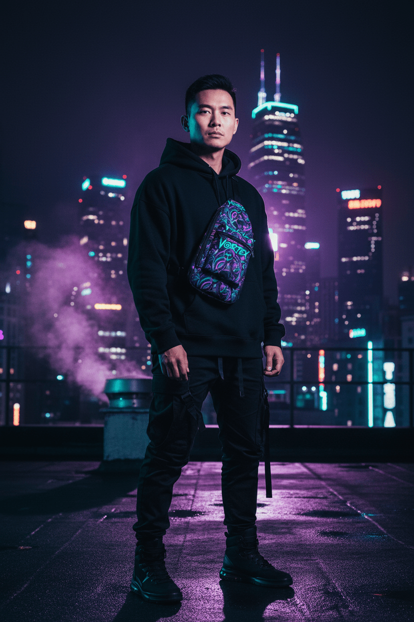 Shot 3 — Asian man, rooftop