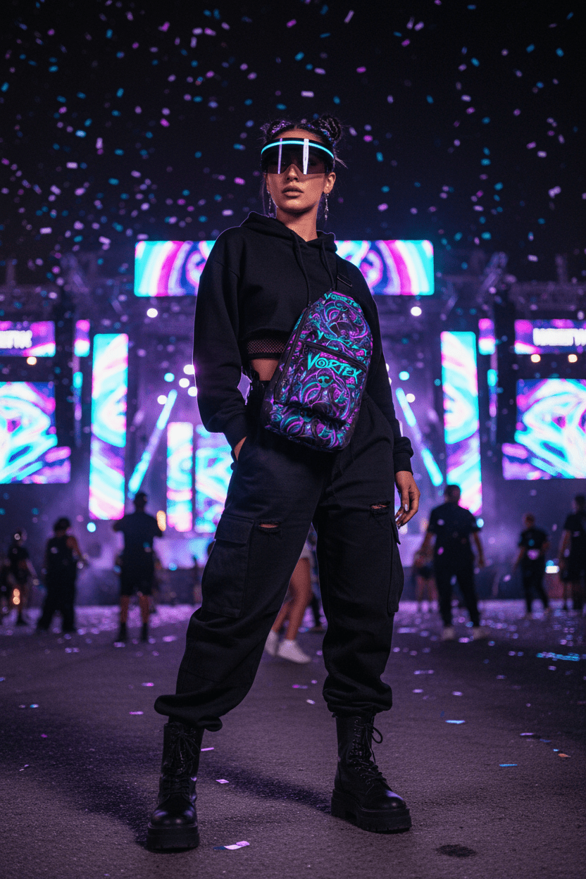 Shot 2 — Latino woman, festival