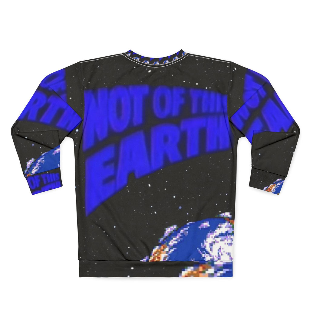 Not Of This Earth All-Over Print Sweatshirt | Cosmic Streetwear Crewneck Printify