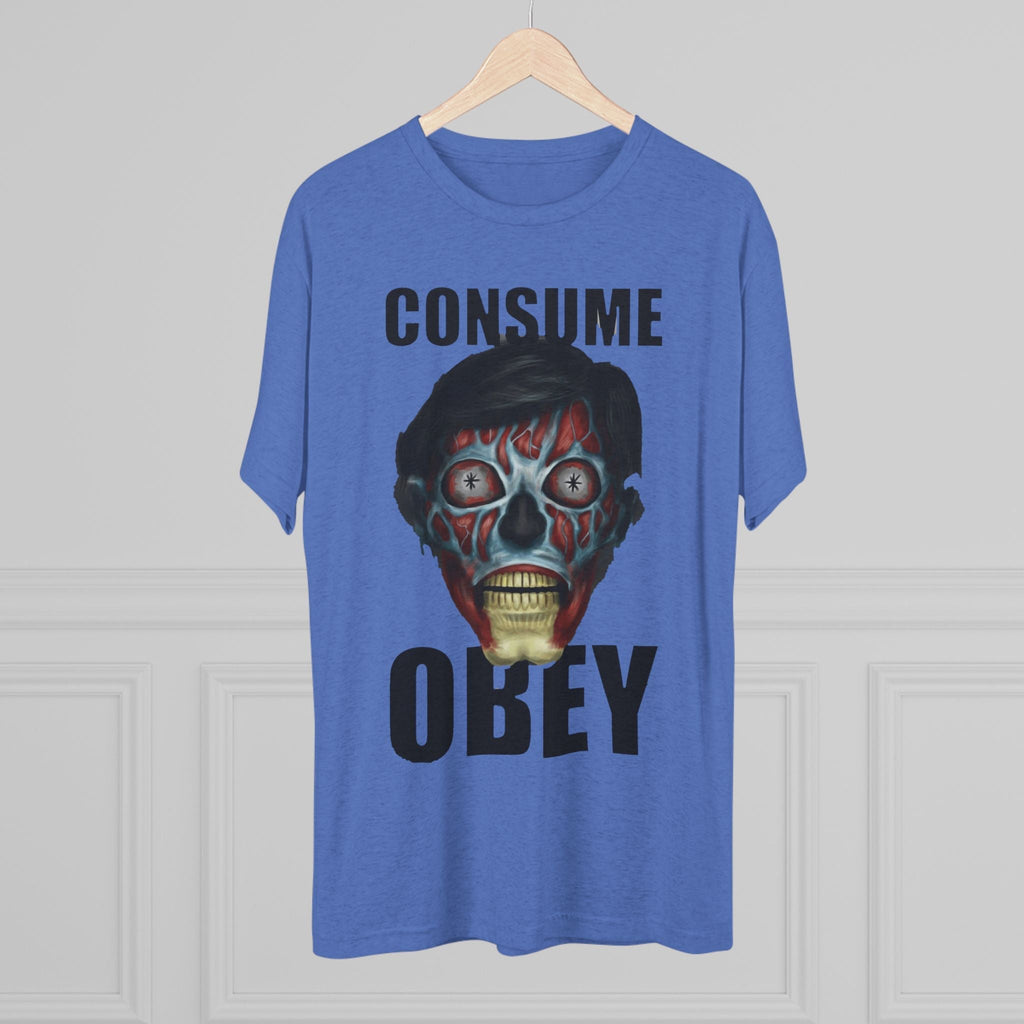 Obey Consume Alien Skull Tee — Dystopian Sci‑Fi Graphic T-Shirt Printify