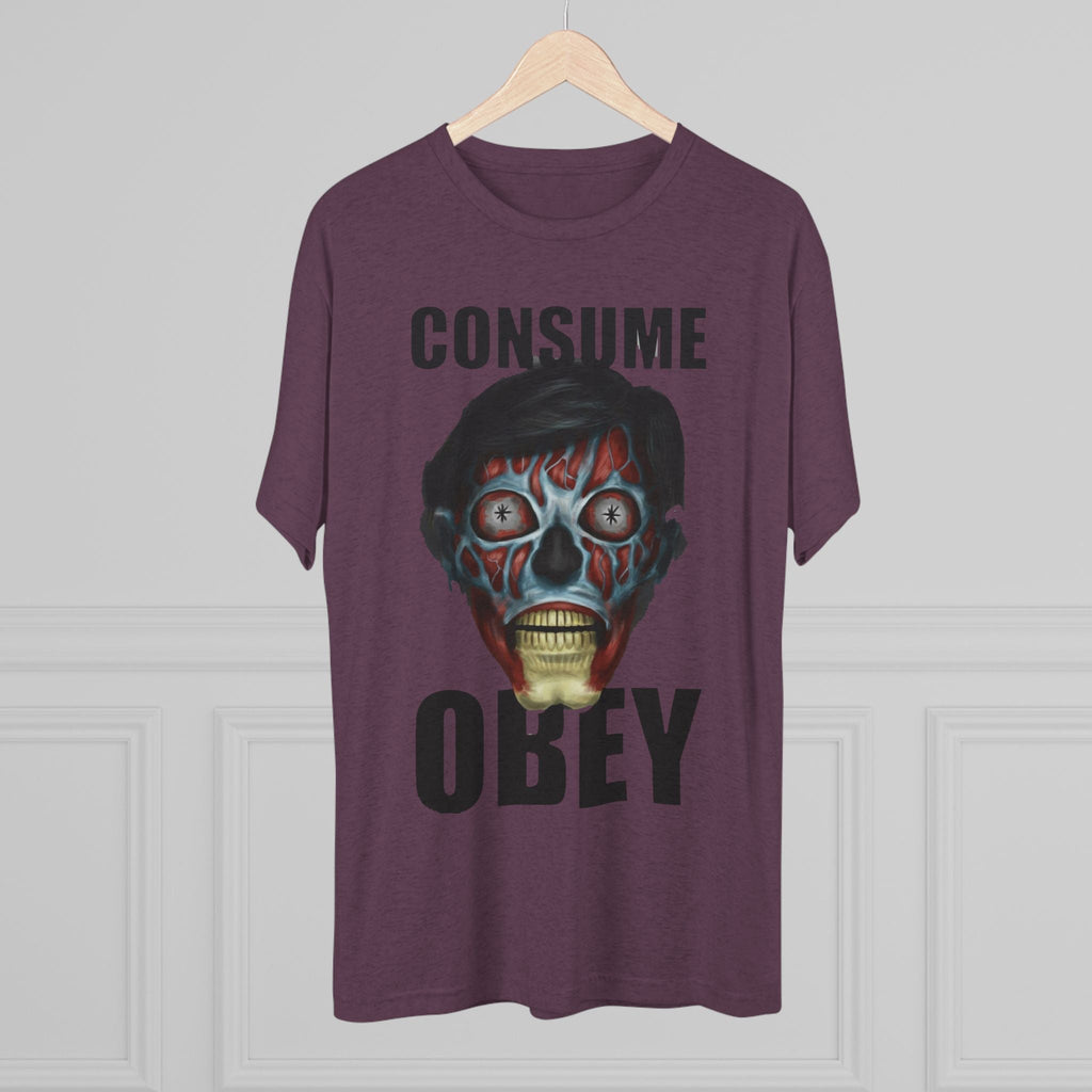 Obey Consume Alien Skull Tee — Dystopian Sci‑Fi Graphic T-Shirt Printify