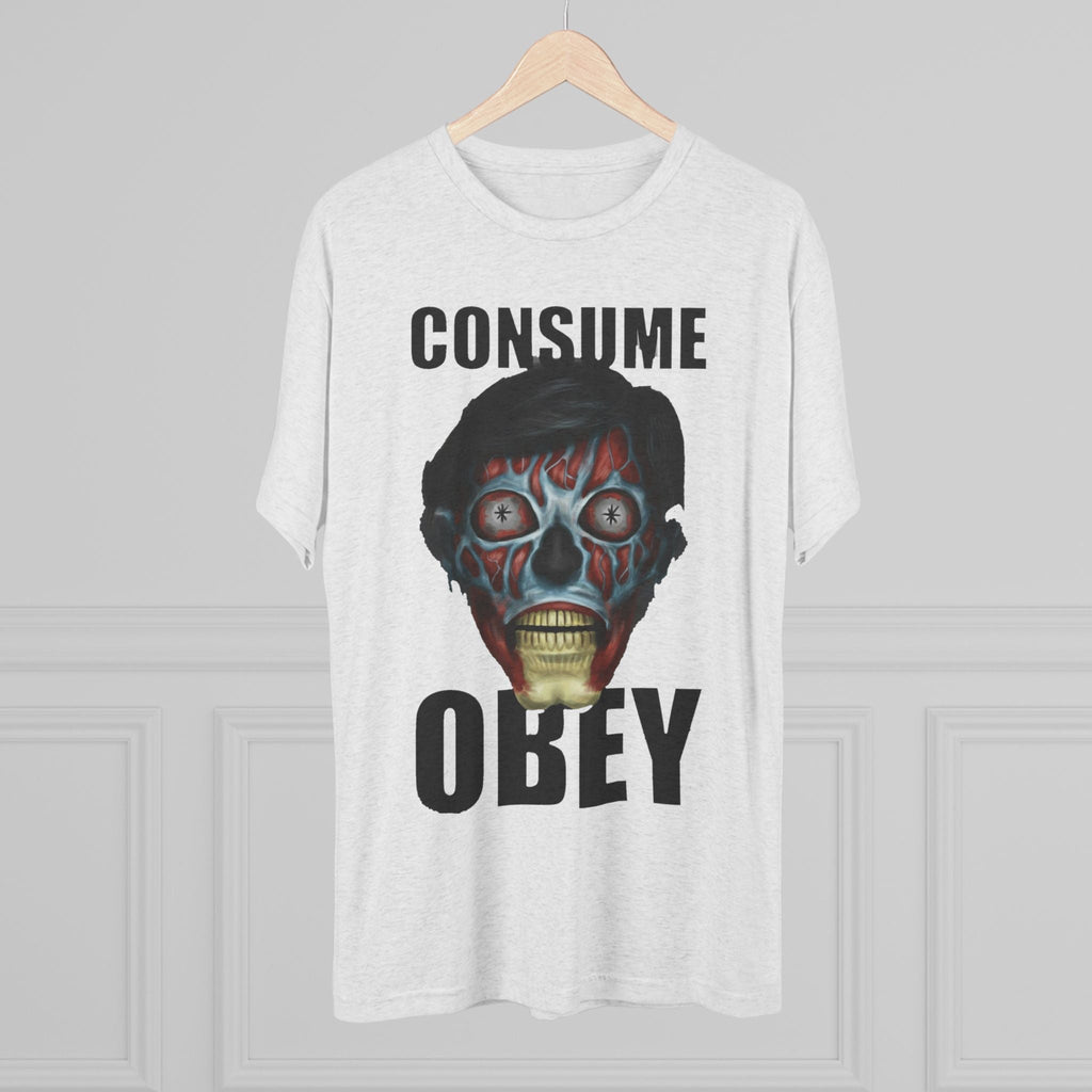 Obey Consume Alien Skull Tee — Dystopian Sci‑Fi Graphic T-Shirt Printify