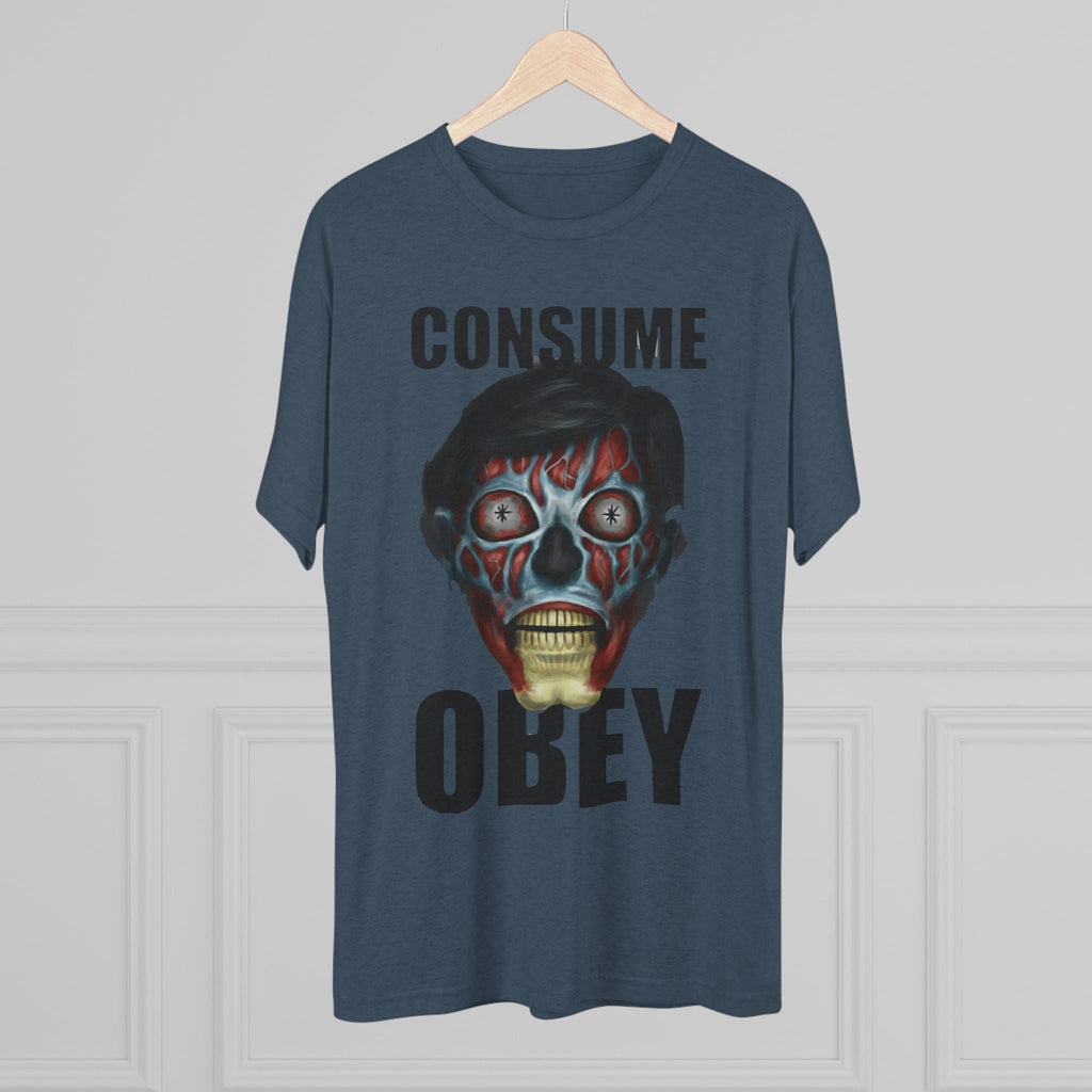 Obey Consume Alien Skull Tee — Dystopian Sci‑Fi Graphic T-Shirt Printify