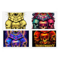 Occult Skull Sticker Sheet — Higher Frequency Eye Pyramid Designs Printify