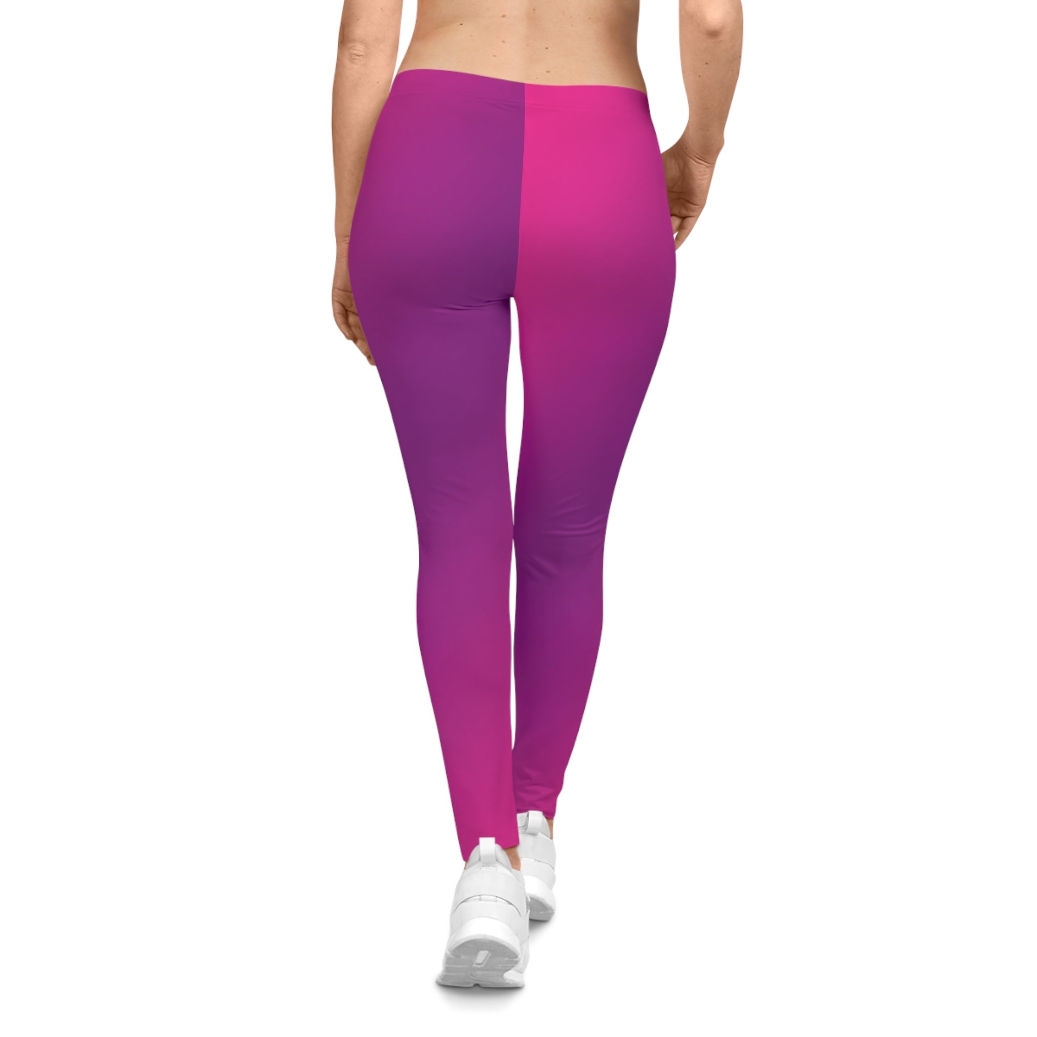 Ombre Pink Purple Women's Leggings — Gradient AOP Activewear Printify