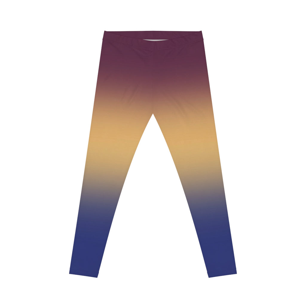 Ombre Sunset Leggings — Women's Gradient Casual Leggings Printify
