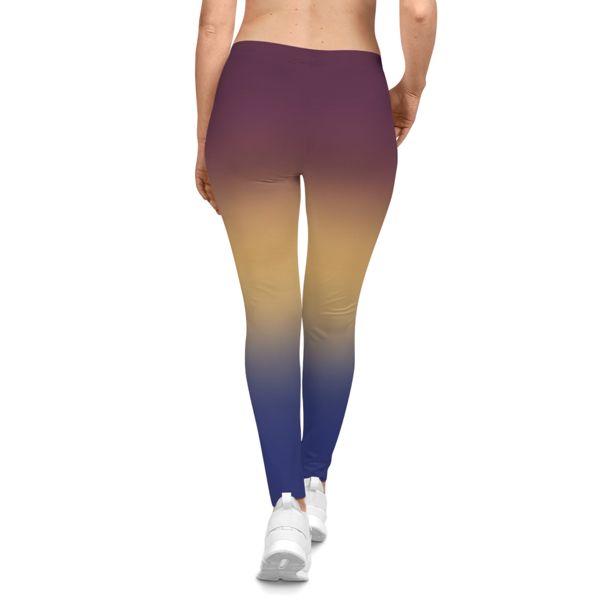 Ombre Sunset Leggings — Women's Gradient Casual Leggings Printify